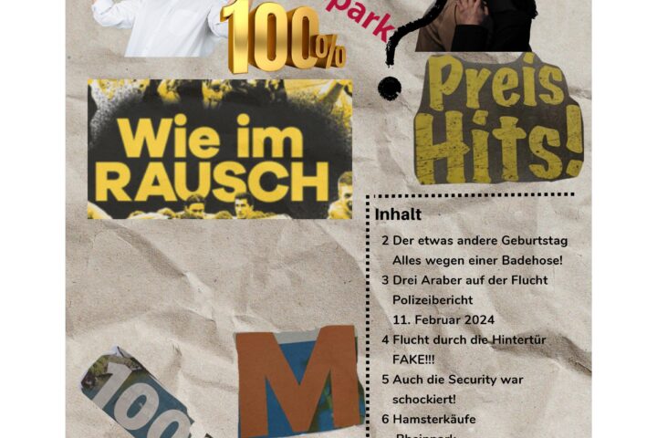 100% Rabatt im Rheinpark – Schulhauszeitung aus Fake News